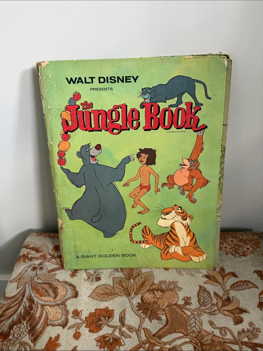 Walt Disney The Jungle Book Vintage Illustrated Book - Green Cover